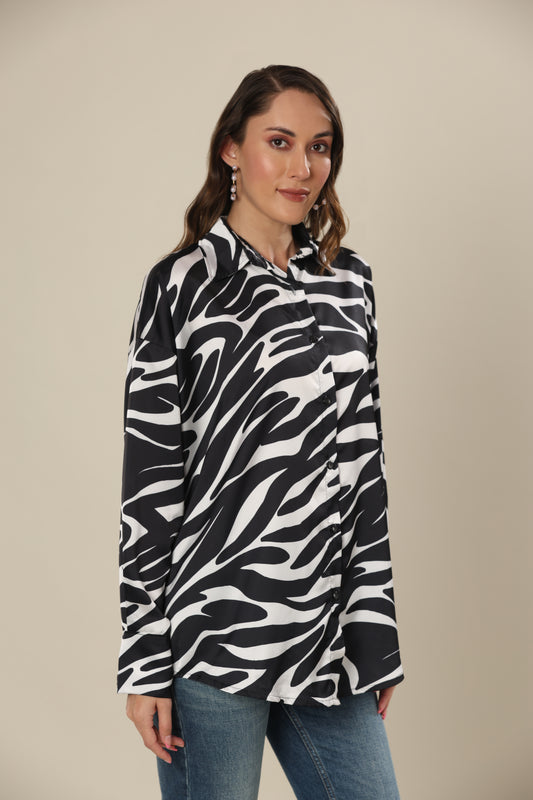 Monochrome Safari Print Shirt