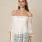 Frosty Lace Fit And Flare Dress