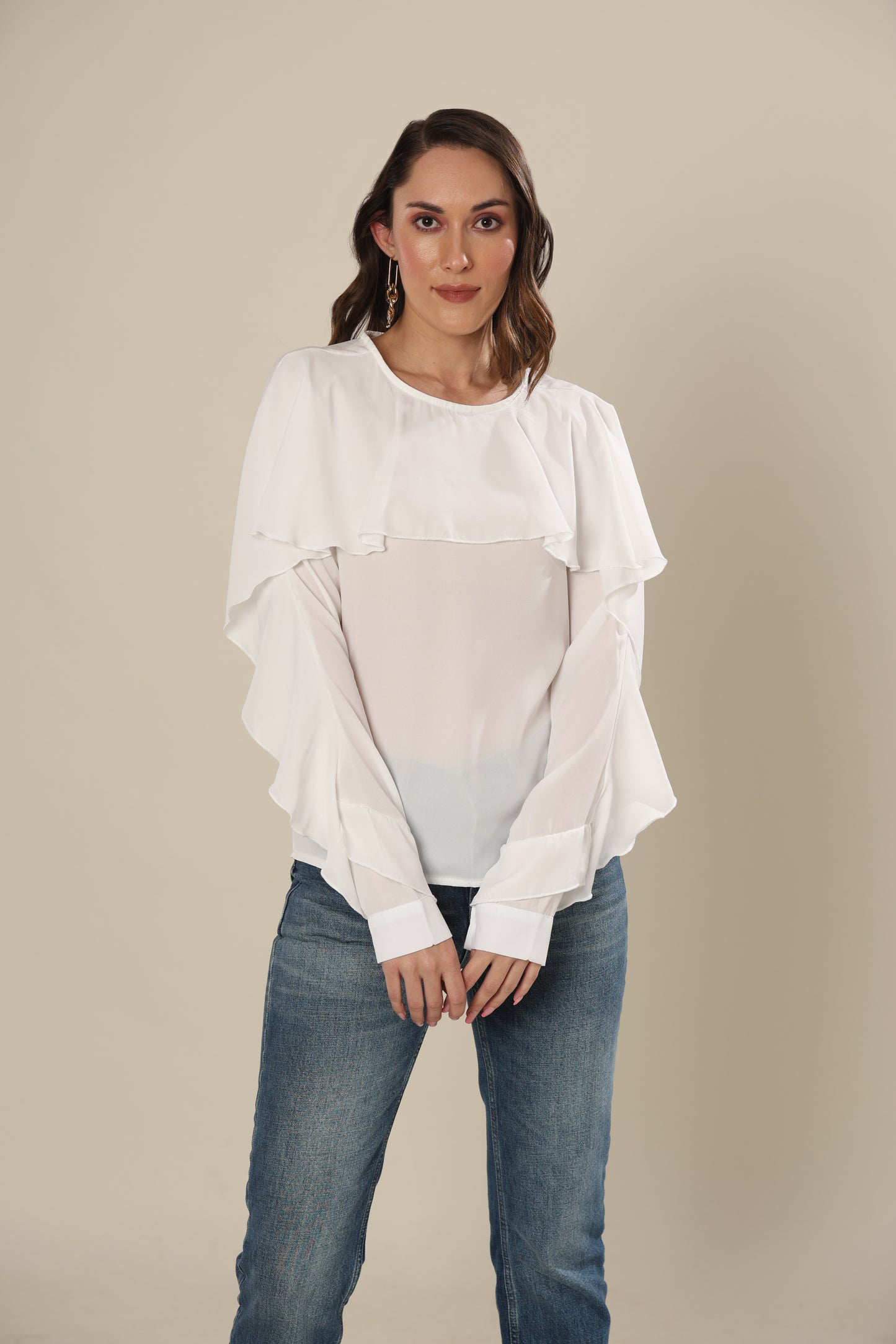 Pure White Comfort Flow Top