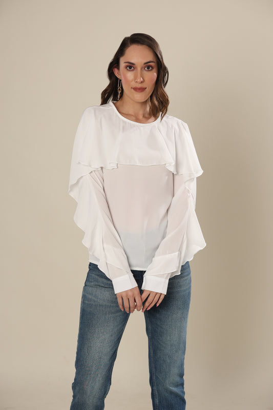 Pure White Comfort Flow Top