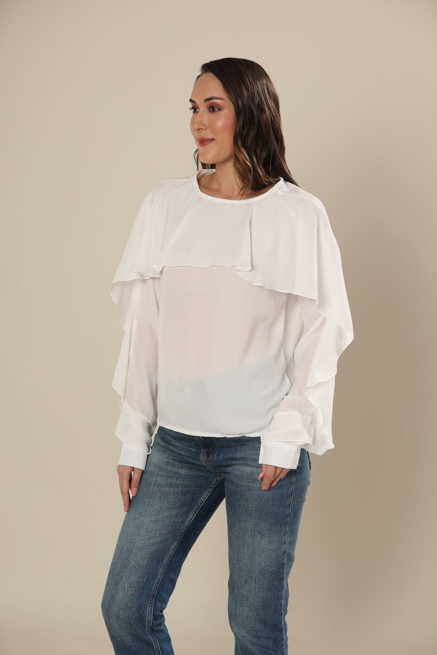 Pure White Comfort Flow Top