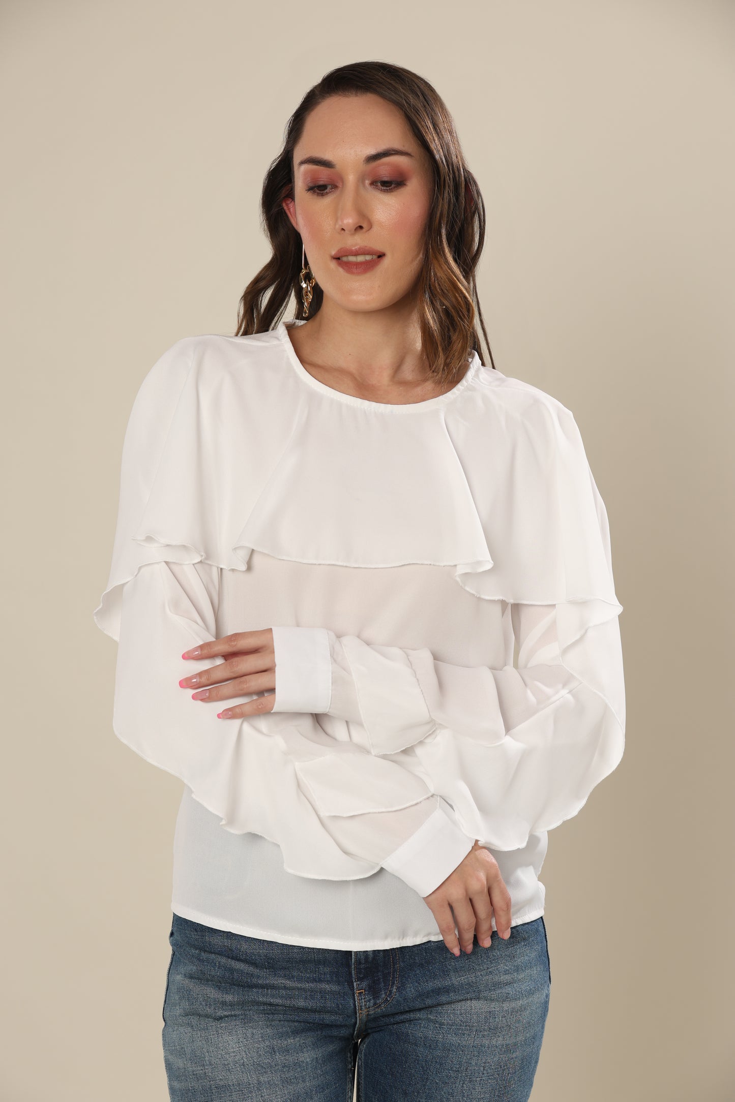 Pure White Comfort Flow Top