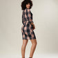 Smoky Vogue Checkered Elegance Dress