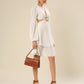 Angel's Touch Plunge & Ruffle Dress