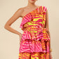 Zesty Zebra Pink Ruffle Temptation Dress