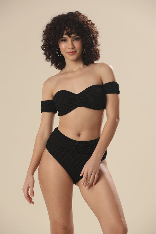 Bandeau Waves In Crinkle Delight Swim Wear