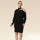 Onyx Ovation Asymmetric Neckline Dress
