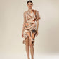 Mocha Midi Wrap Glam Dress