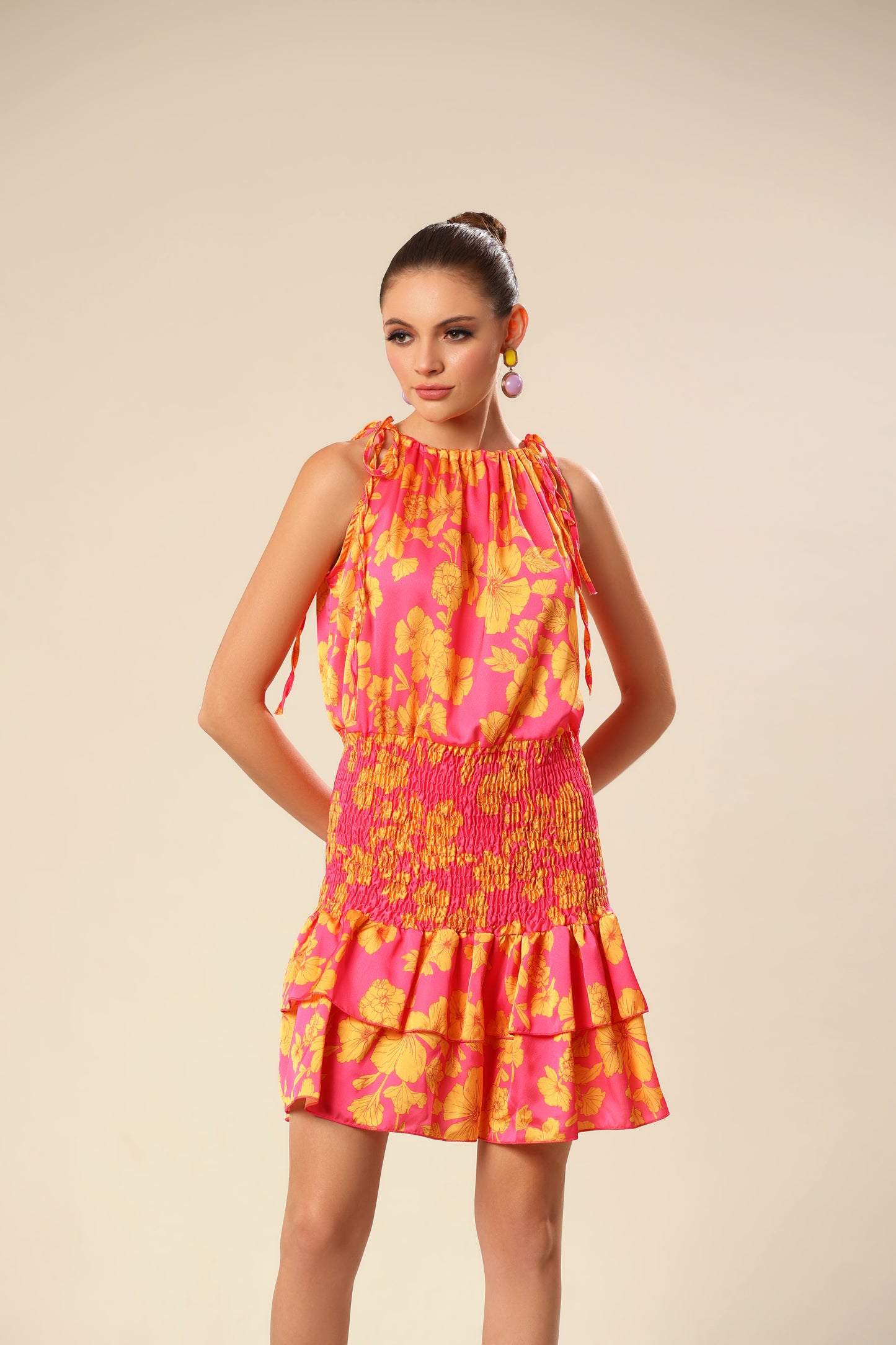 Pink Citrus Bliss Ensemble Dress