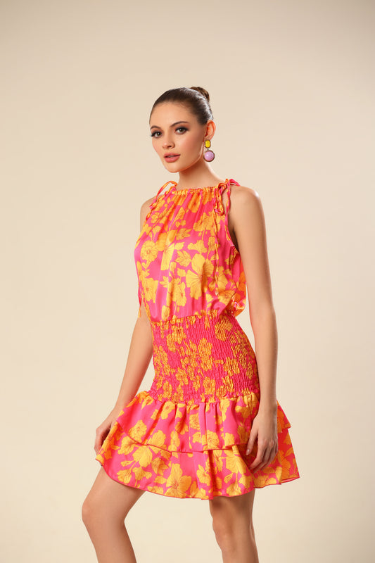 Pink Citrus Bliss Ensemble Dress