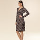 Brown Glow Patterned Silhouette Dress