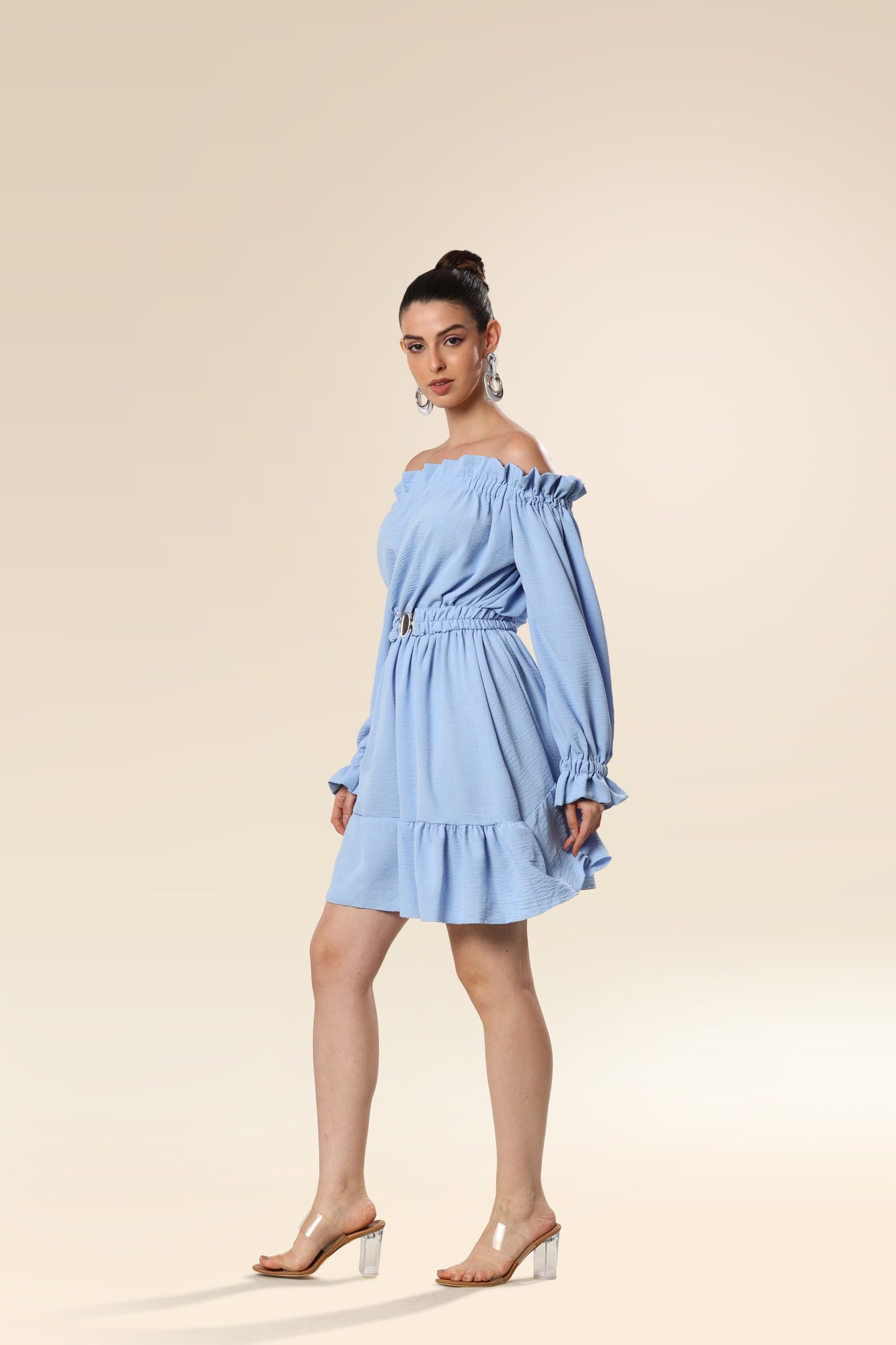 Skyline Ruffle Glamour Dress