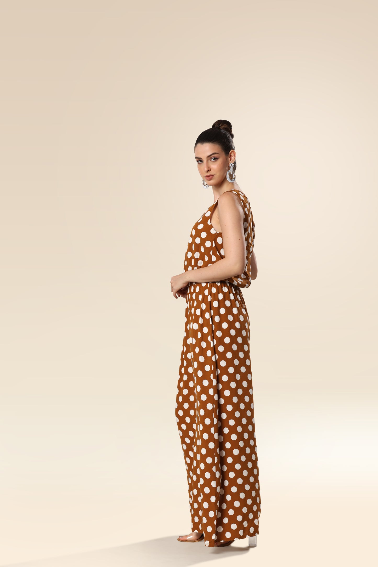 Caramel Charm Dottie Dress