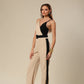 Dapper Duo Tone Attire Jump Suit