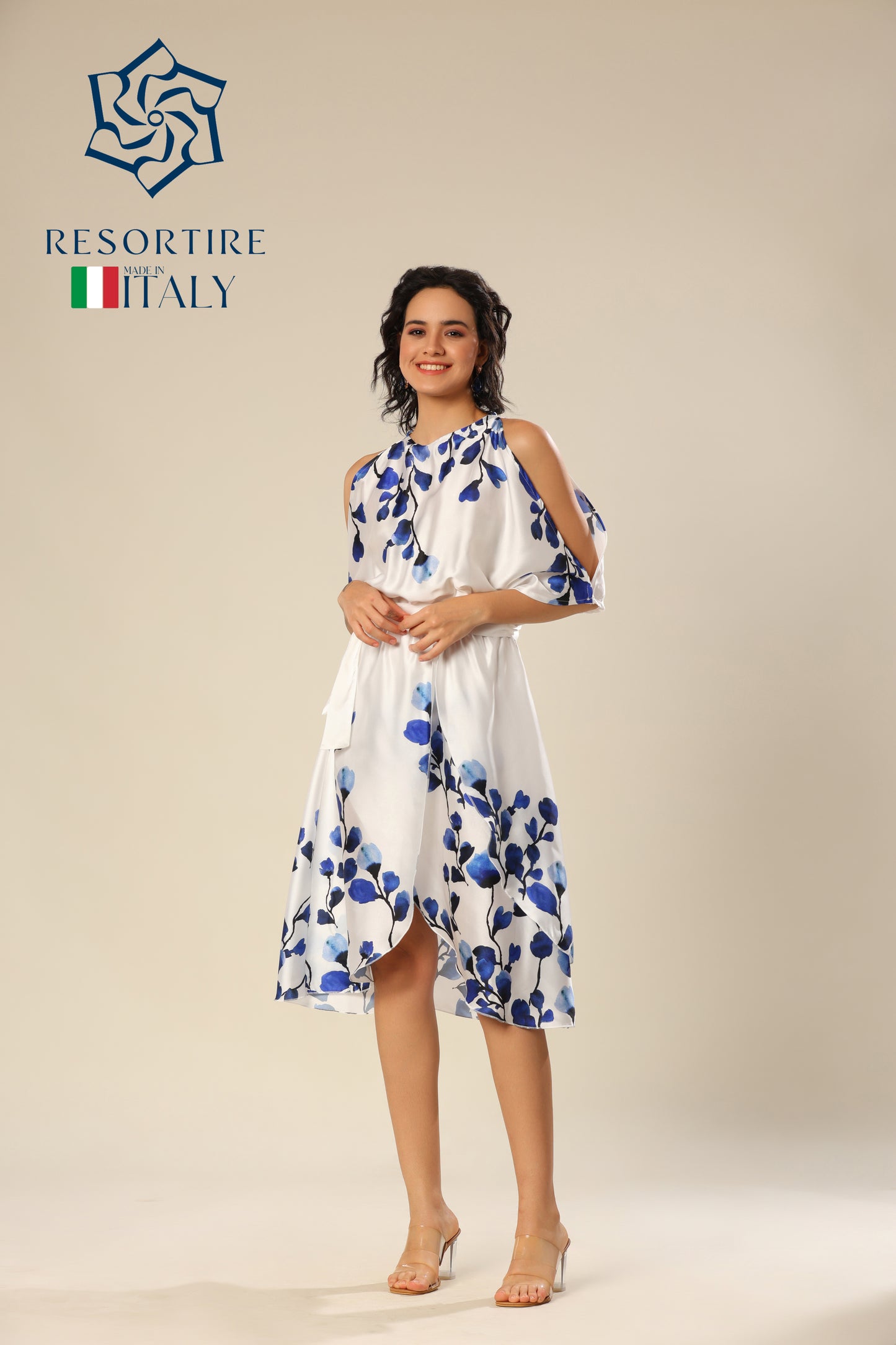 Marine Mirage Satin Stunner Dress