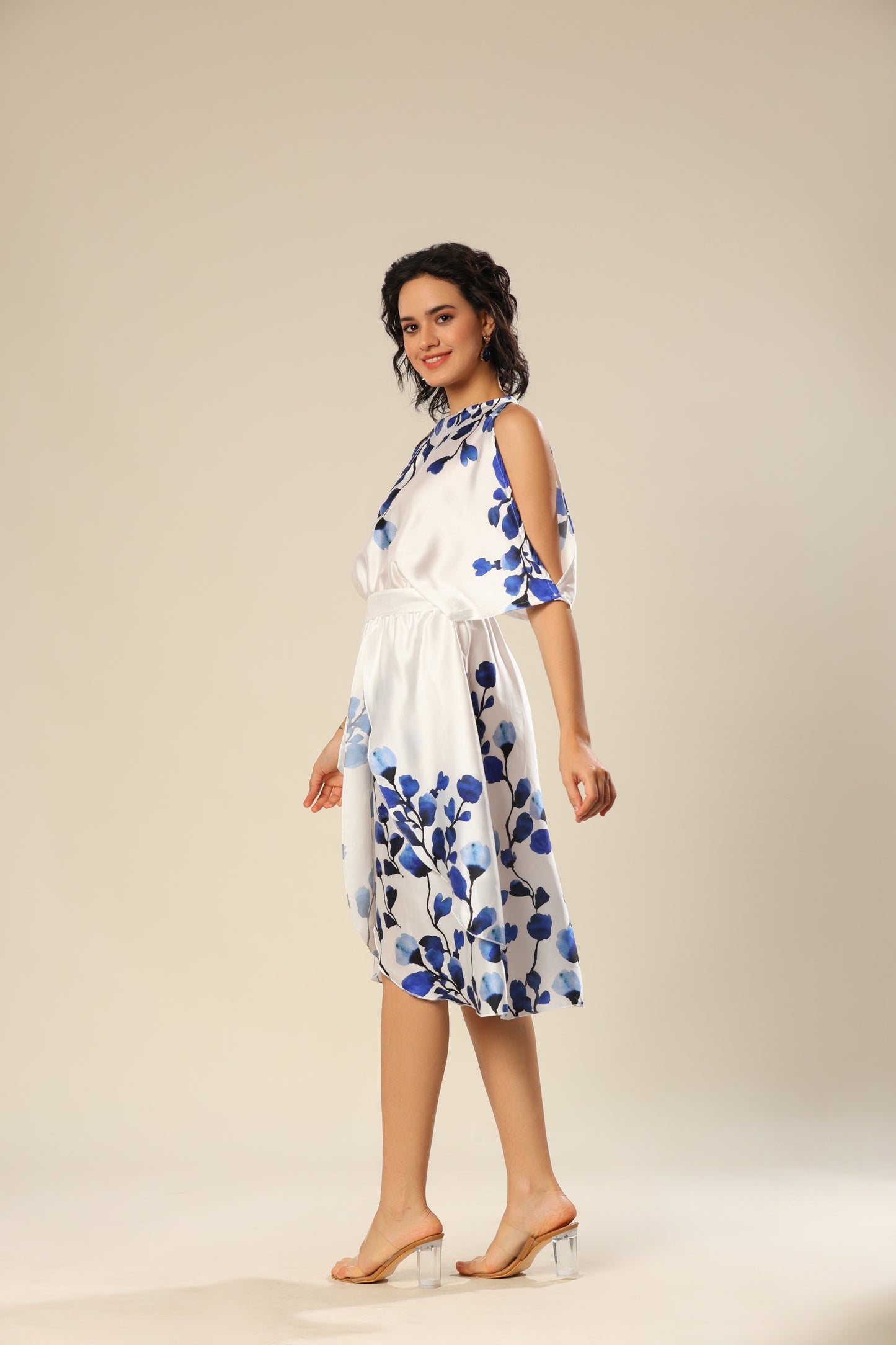 Marine Mirage Satin Stunner Dress