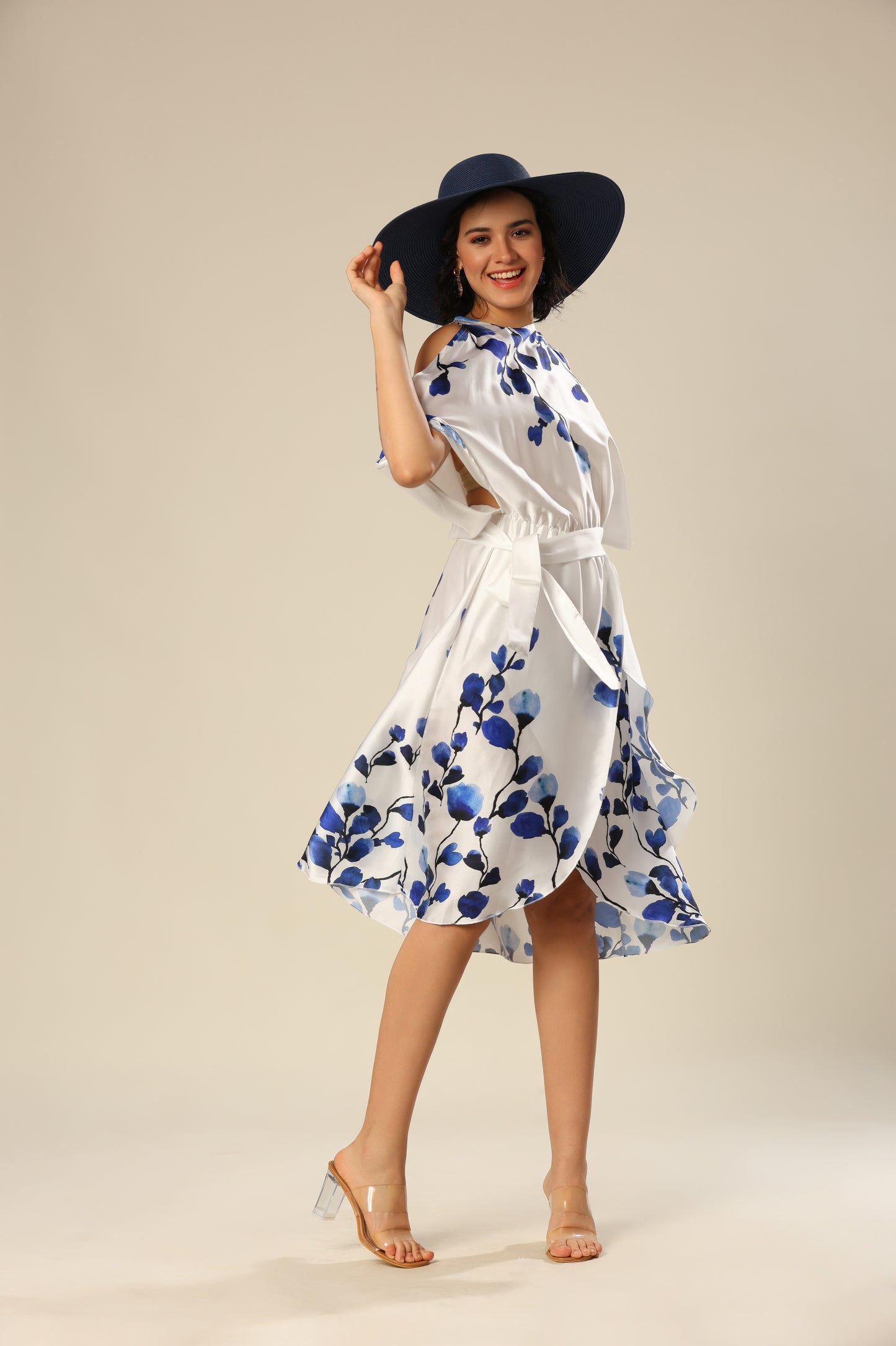 Marine Mirage Satin Stunner Dress