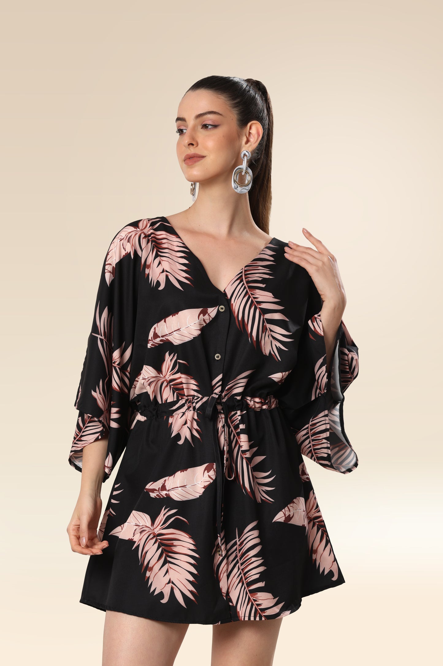 Ebony Enchantment Beach Kaftan Dress