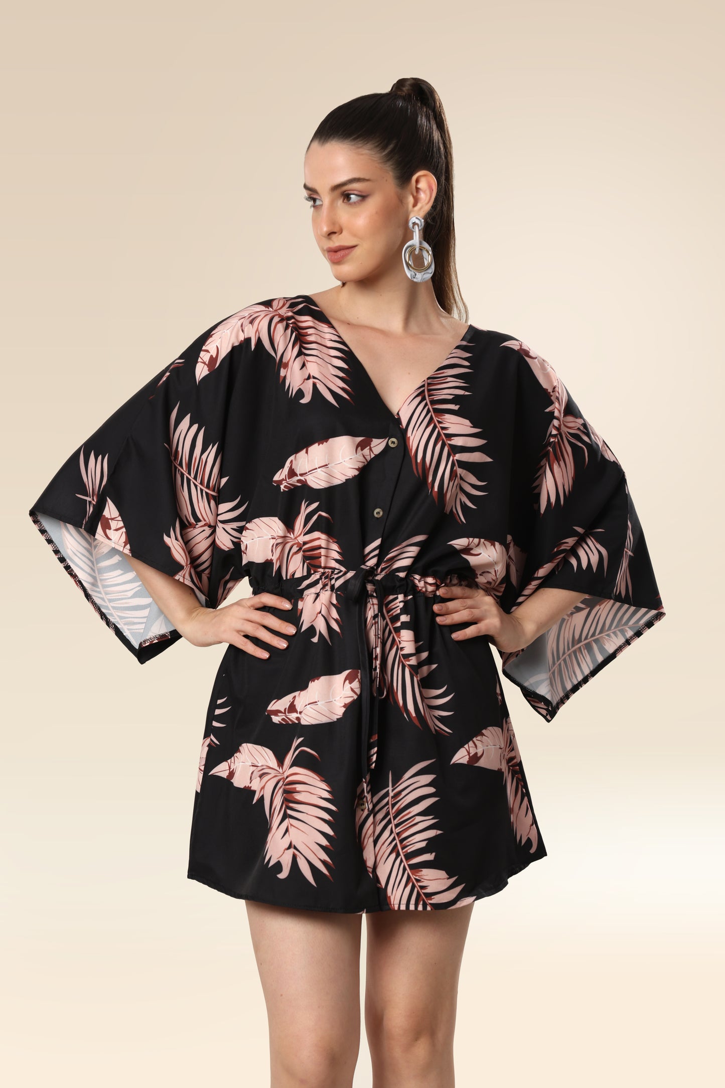 Ebony Enchantment Beach Kaftan Dress