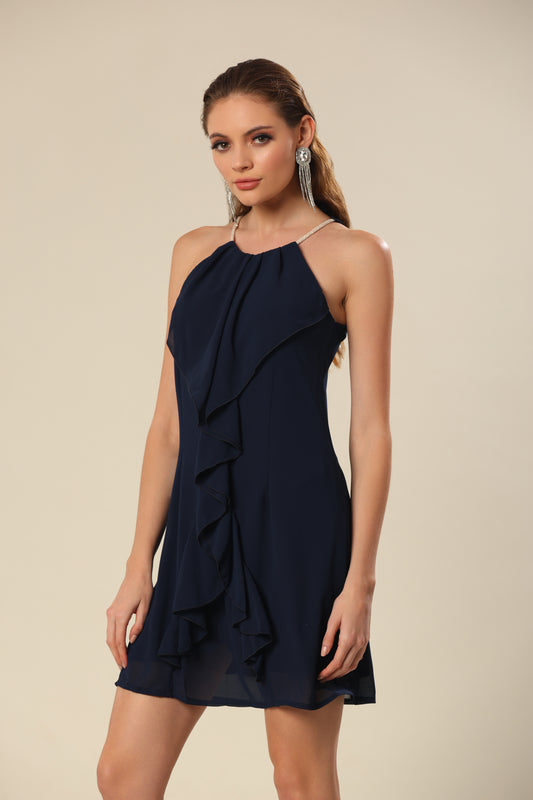 Ruffle Radiance Shoulder Affair Dress