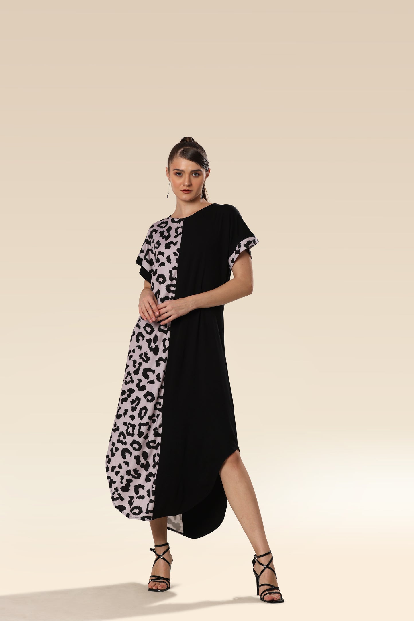 Leopard Noir Dual-Style Resort Elegance Dress