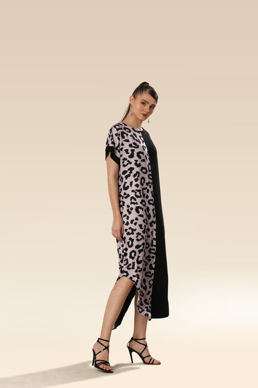 Leopard Noir Dual-Style Resort Elegance Dress