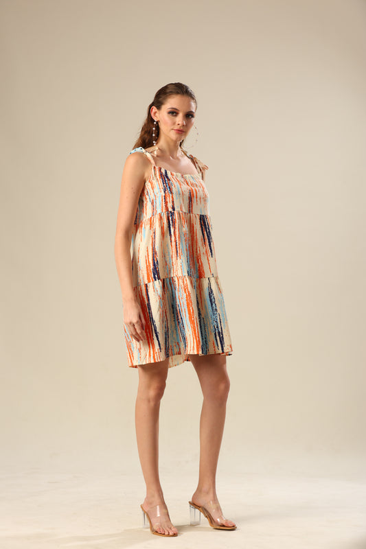 Color Bust Spaghetti Shift Delight Dress