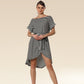 Modern Monochrome Wrap Glam Dress