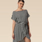 Modern Monochrome Wrap Glam Dress