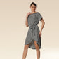 Modern Monochrome Wrap Glam Dress