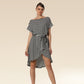 Modern Monochrome Wrap Glam Dress