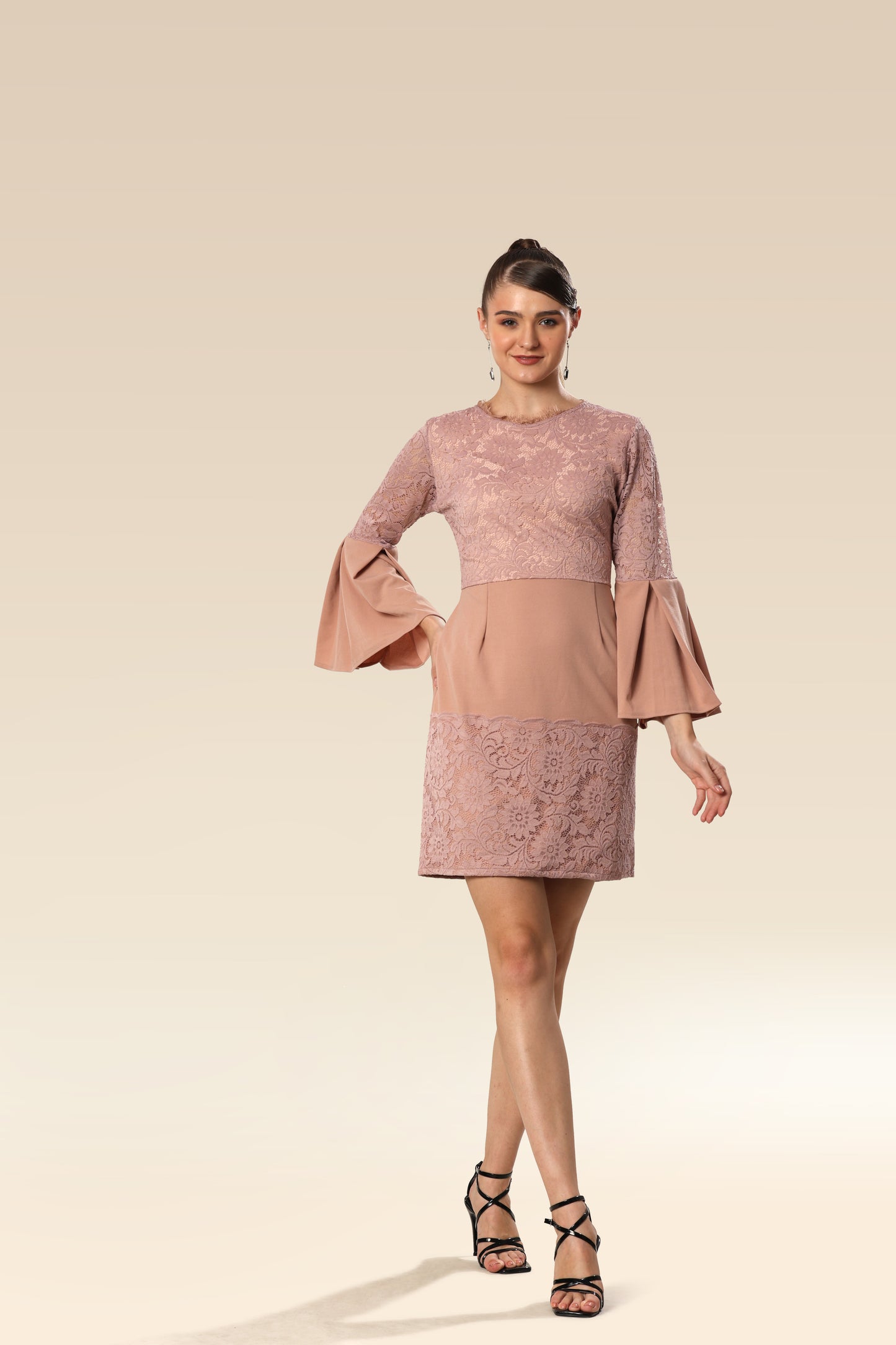 Soft Elegance With Lace Trims Dress