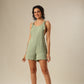 Spearmint Elegance Textured Romper