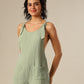 Spearmint Elegance Textured Romper