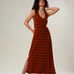 Mocha Magic Striped Dress