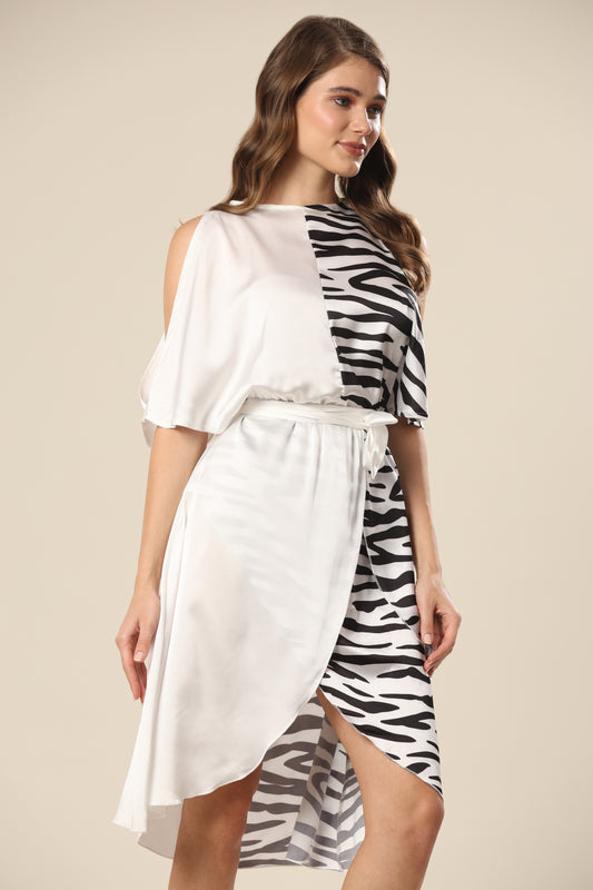 Satin Safari Fusion Dress - Resort Wear