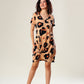 Bronze Leopard Twist Rib Dress