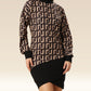 Beige Sculpt Fitted Skirt Chic Dress