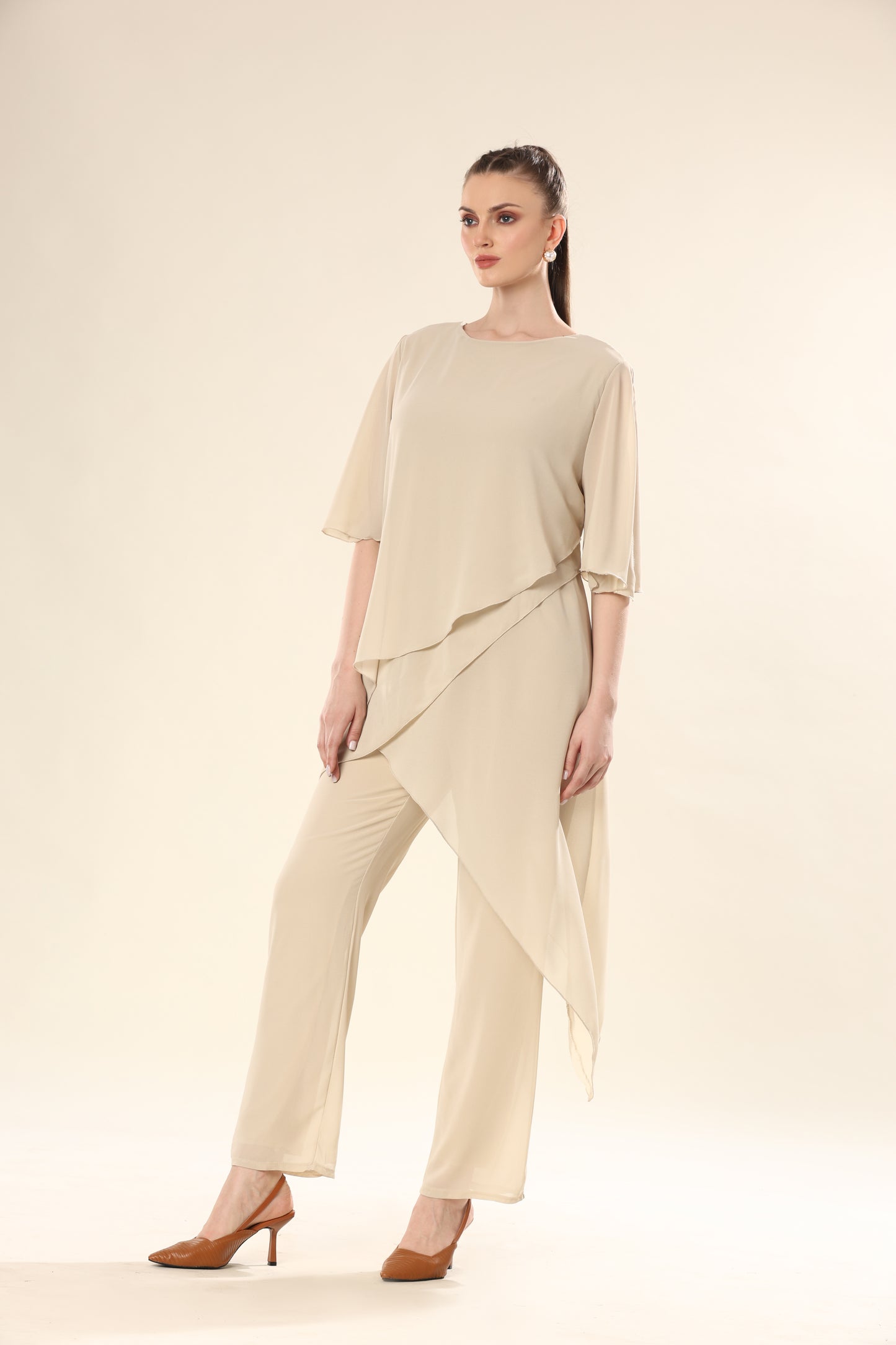 Set Of Translucent Tunic And Long Pants