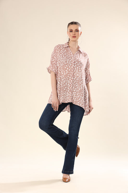 Cotton Candy Leopard Twit Chic Shirt