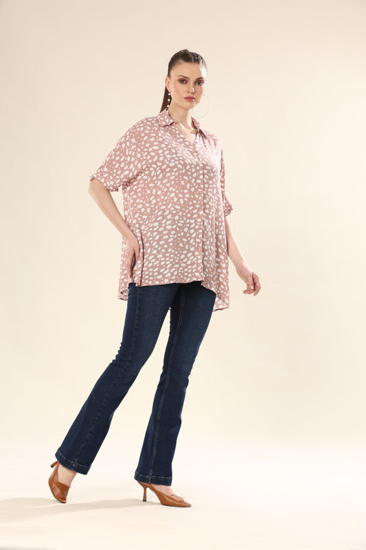 Cotton Candy Leopard Twit Chic Shirt