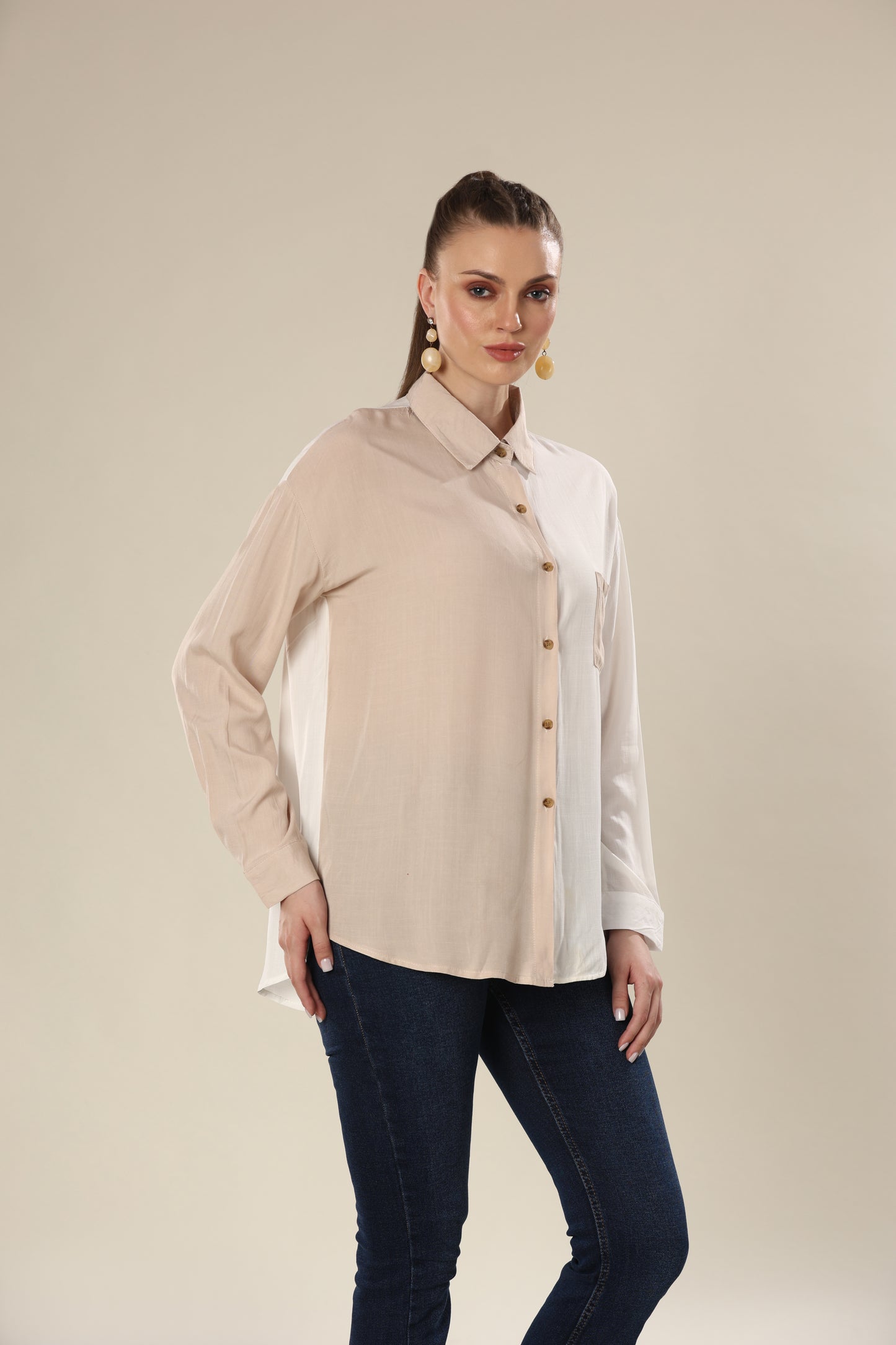 Versatile Khaki Block Top