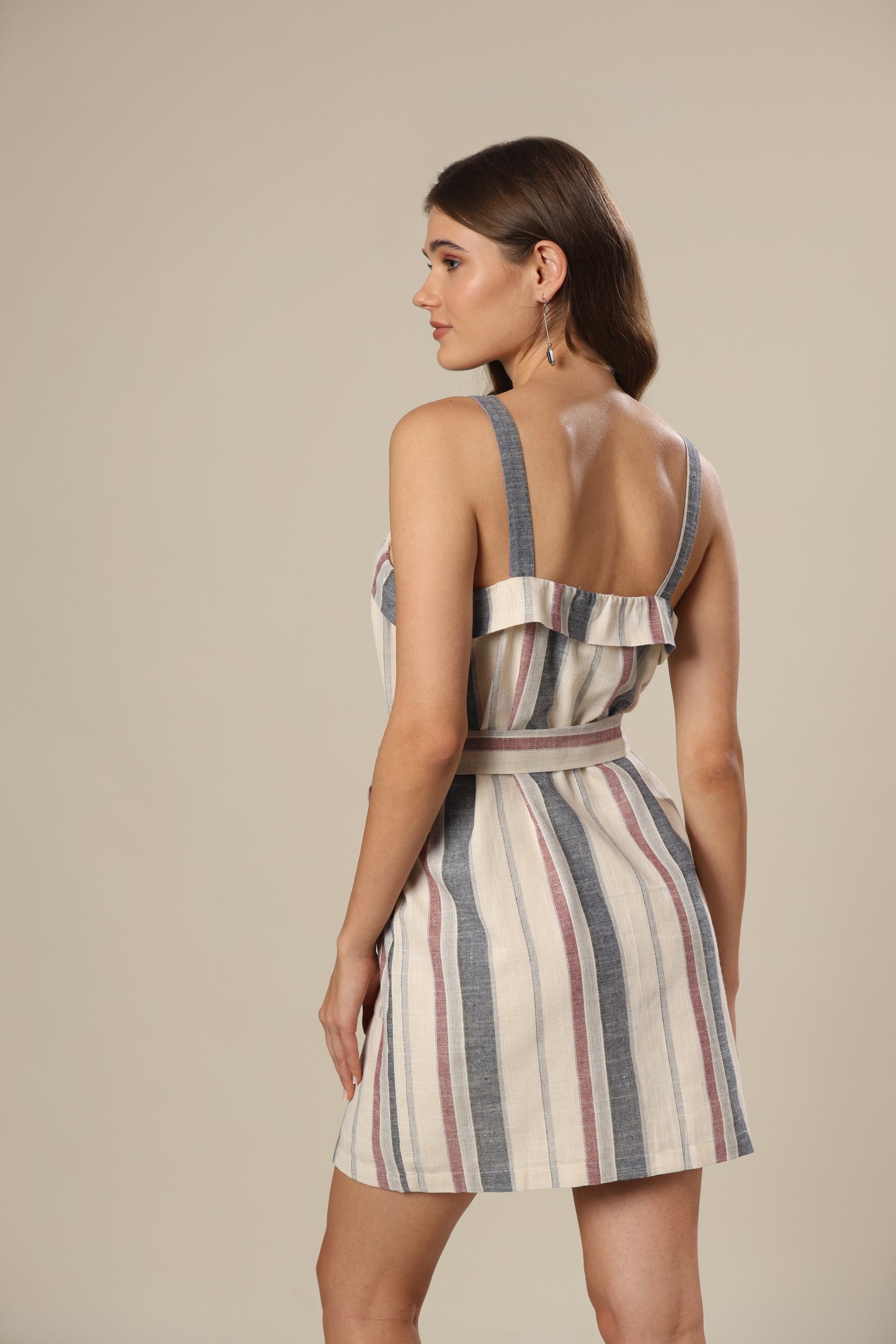 Creamy Canvas Striped Dress