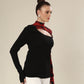 Chic Noir Crimson Thumb Hole Top
