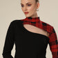 Chic Noir Crimson Thumb Hole Top