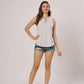 Slate Serenity Eyelet Elegant Top