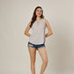 Slate Serenity Eyelet Elegant Top