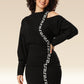 Geometric Gala Off-Shoulder Stunner Dress