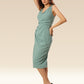 Minty  Draped Delicacy Dress