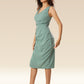 Minty  Draped Delicacy Dress